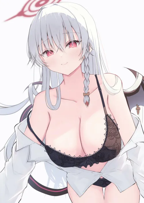 Thumbnail Exploring Haruna's Black Lingerie in Blue Archive - An Ecchi Analysis by marxsander2016