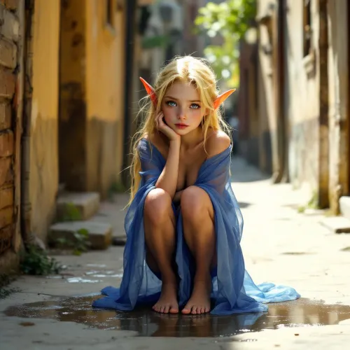 Thumbnail Elf Girl Puddle: Unveiling the Fantasy by Author vgh_tt_gomba
