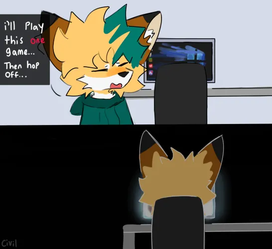 Thumbnail Unveiling the Average Excuse for Gamers by Civilhs in the Furry Category