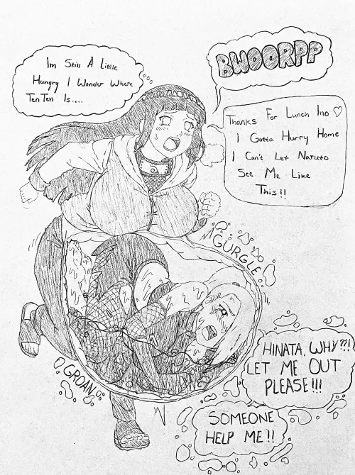 Thumbnail Hinata's Determination Art by popoo63 | Drawn Vore Series