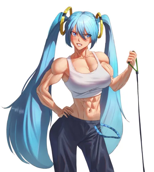 Thumbnail Fit Miku Cheesedong: A Unique Art Piece by TheTMoneyMan | fitdrawngirls