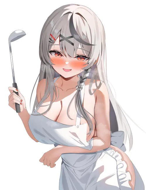 Thumbnail Revealing Naked Apron Chloe in OppaiLove by marxsander2016