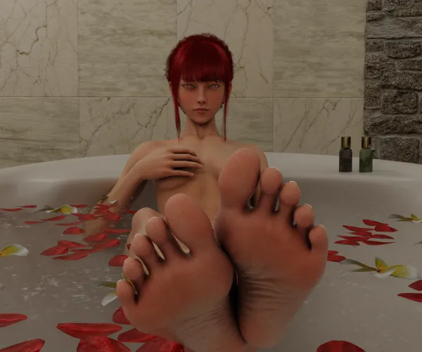 Thumbnail Chronicle_14's Makima Bath in Chainsaw Man: A Feet Fantasy