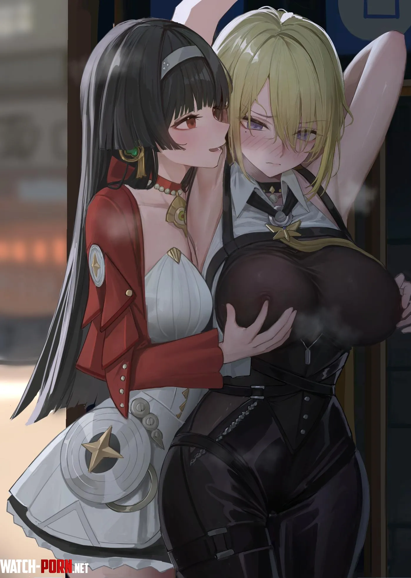 Astra teasing Evelyn Zenless Zone Zero by xSaviour_N