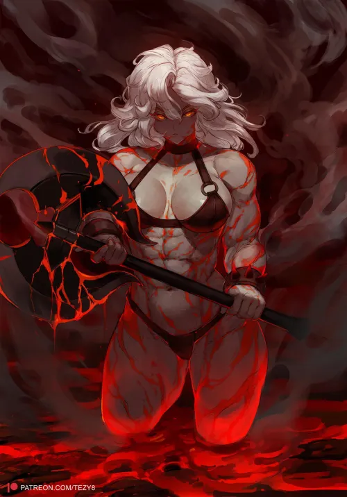 Thumbnail Tezy8 Art's Big Girl with a Big Axe: StarvingArtist2000's Creation