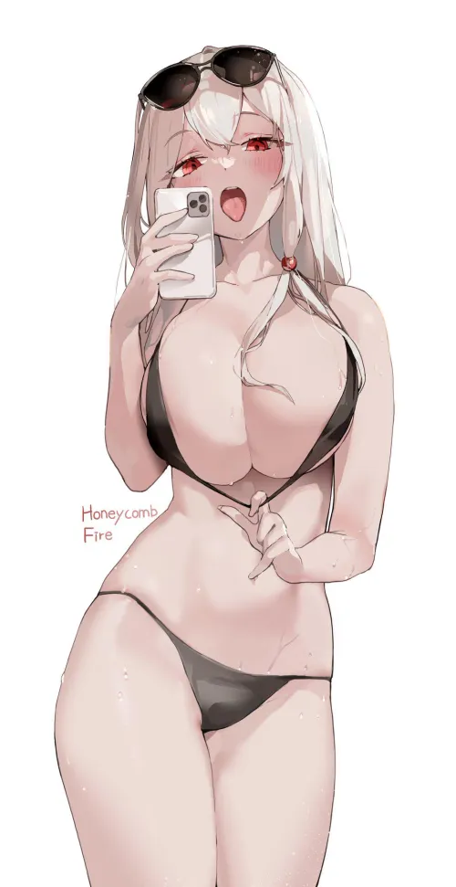 Thumbnail Taking a Naughty Selfie by Marxsander2016 in SwimsuitHentai Category