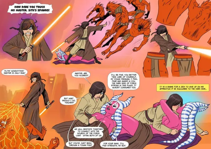 Thumbnail TwinklingDreamz Unveils Jedi and Her Padawan in a Star WarsNSFW Story