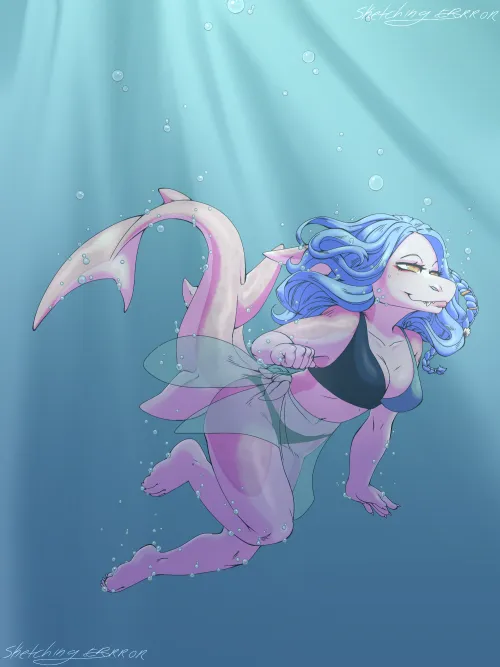 Thumbnail Dive Under The Sea with Furry Art by sketchingERRROR