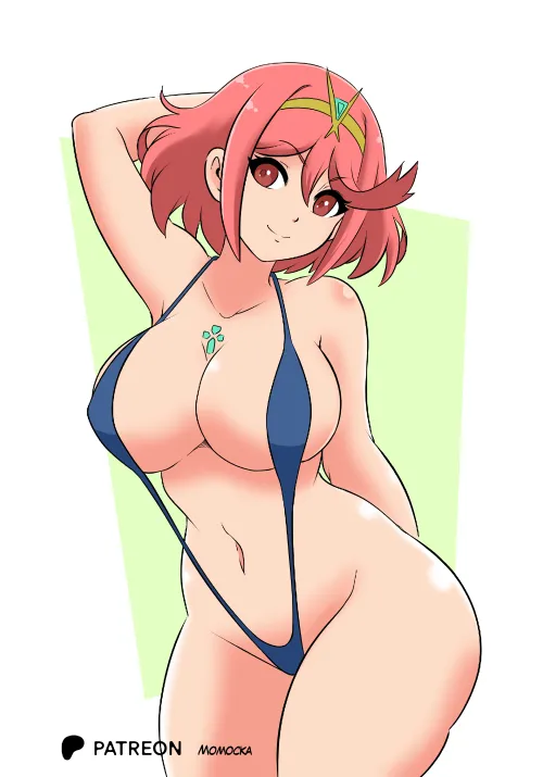 Thumbnail Sling Bikini Pyra Xenoblade by A_MASSIVE_PERVERT | BigAnimeTiddies