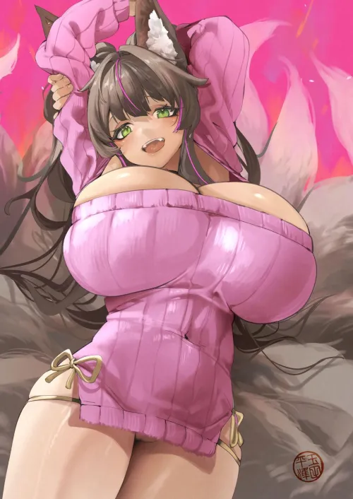 Thumbnail Fluffoxs New Sweater by Tamada-Heijun | BigAnimeTiddies
