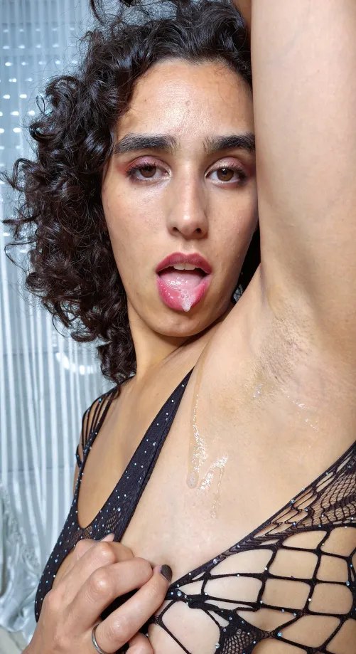Thumbnail Obedient Pet: Wiping Saliva from My Pits | Spit Fetish
