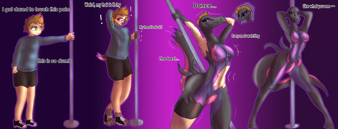 Thumbnail New Dancer on the Pole by Crumbleumble | Transformation Update