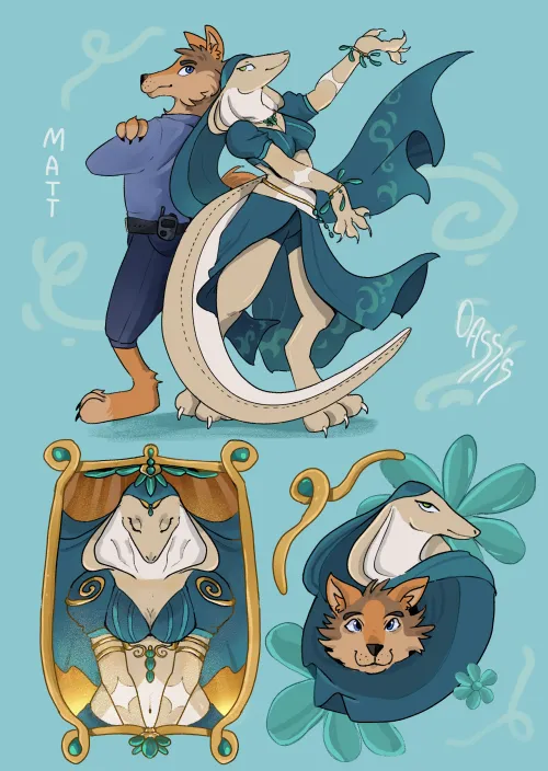 Thumbnail Oasis and Matt: A Commission by H00NEYMOON in the Furry Realm