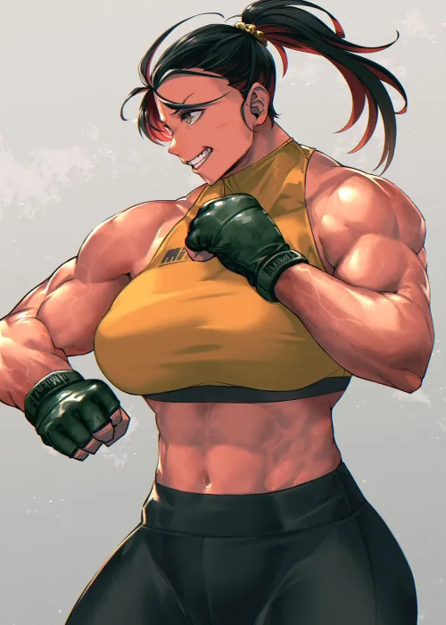 Thumbnail Boxer Mikelbk Original: A Fighter's Portrait by Throwawheylmao