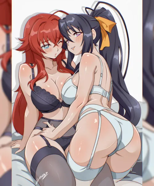 Thumbnail High School DxD Delight: Rias and Akeno Revealed | ecchi