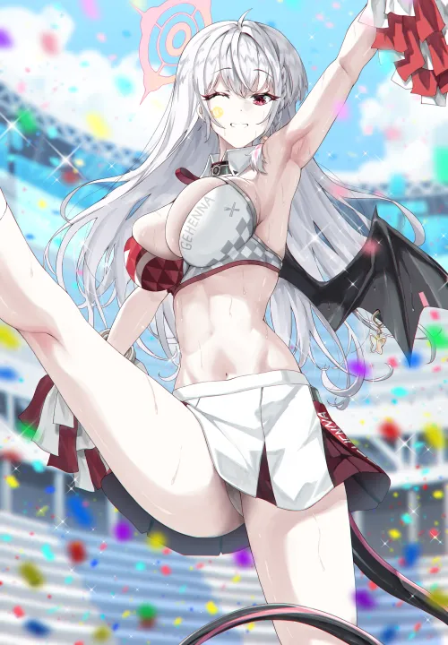 Thumbnail Haruna's Cheerleader Chronicles in Blue Archive | AnimeArmpits