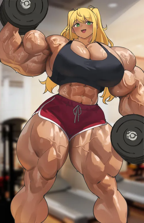 Thumbnail Sakura Hibiki's Charm in musctonk Art by TheTMoneyMan