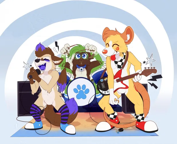 Thumbnail Pawsmacked Jammin Time with Aussie_Kitten_ in Furry Genre