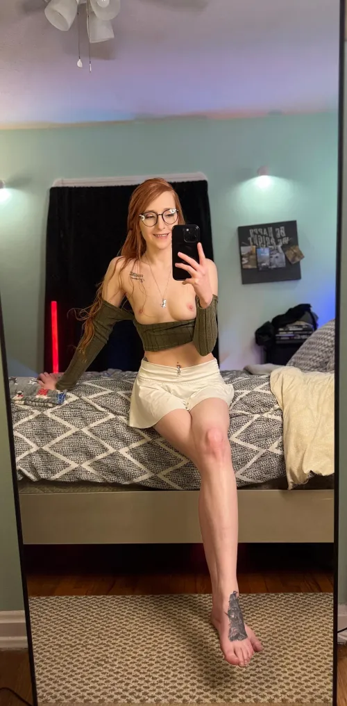 Thumbnail Mirror Selfie Elegance: Embrace the Cuteness by NaturallyRedHair