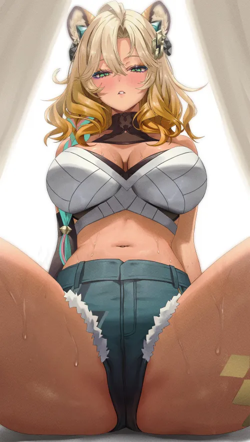 Thumbnail Sweaty Sensations with Xilonen in Ecchi Art | Silent_Steak_9540