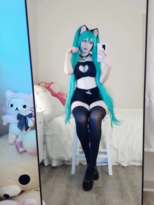 Thumbnail Neko Hatsune Miku Cosplay Delight by gintkunya