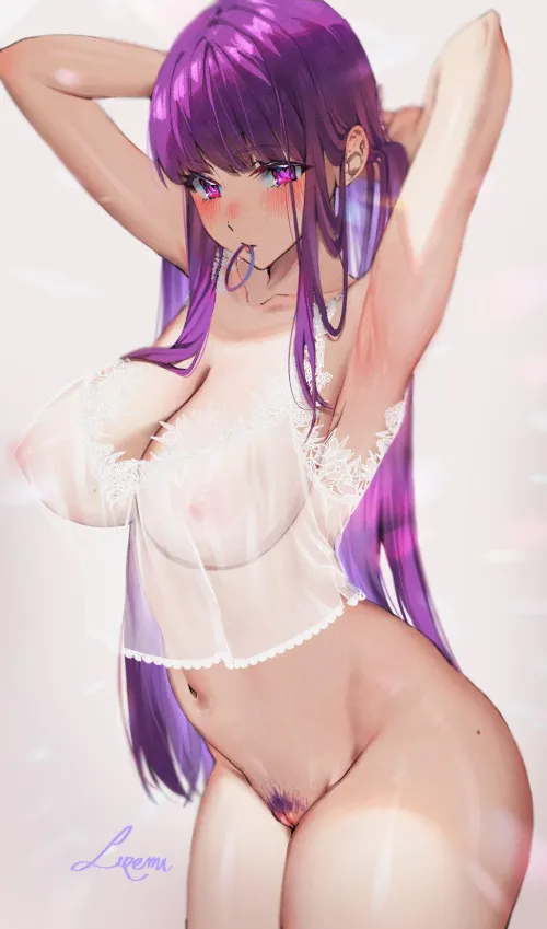 Thumbnail Lingerie Temptation: Fern's Seductive Display by Silent_Steak_9540 | Hentai Category