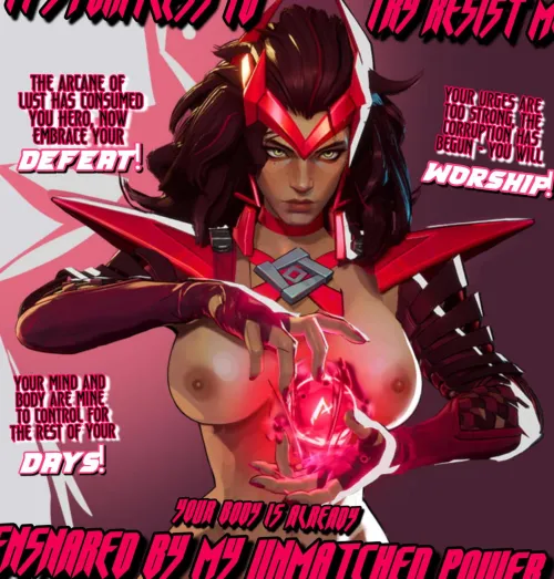 Thumbnail Power of Seduction: Scarlet Witch Art Revealed by Kotomorf in rule34 Category