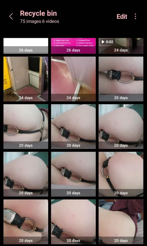 Thumbnail Behind the Scenes: Rejecting Pictures in 'sneak peak at how many pictures i reject when taking some' by hellferny in femalechastity Category