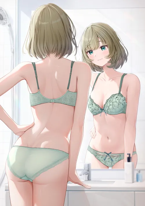 Thumbnail Mirror Reflection: Kaede's Enigmatic Gaze by xSaviour_N