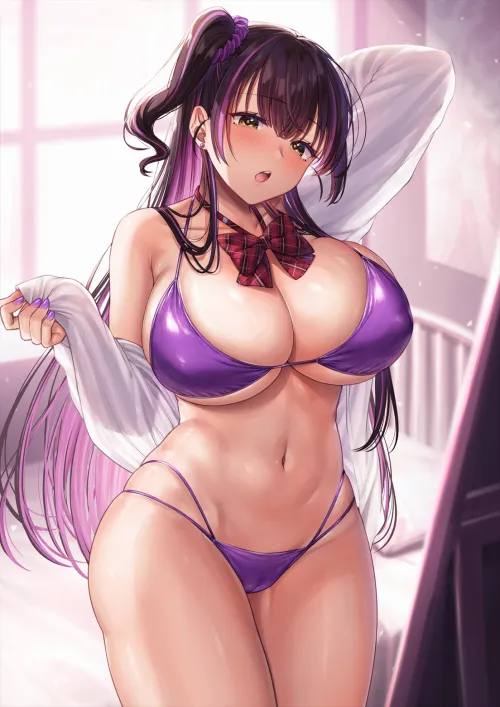 Thumbnail Purple Bikini Change - StellarStunning's Bedroom Adventure in Thick_Hentai