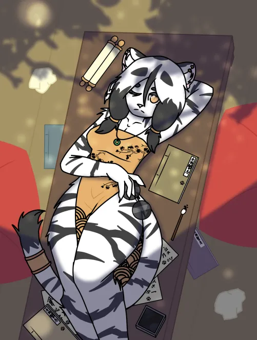 Thumbnail Liuhai White Tiger Princess OC: A Furry Royalty Tale