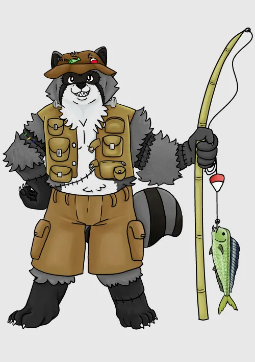 Thumbnail Raccoon Gone Fishing: Exploring Furry Art with TransPossum