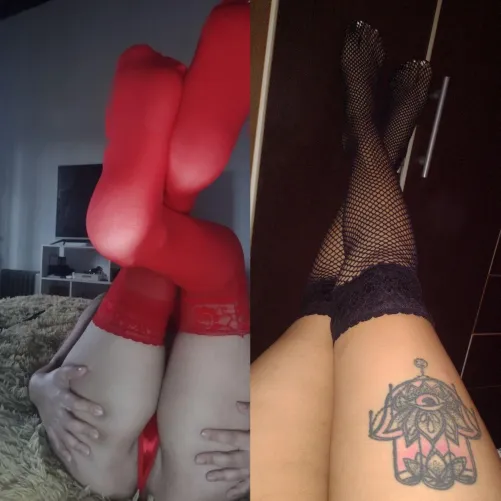 Thumbnail lolajuarez Debates Between Red and Black Socks