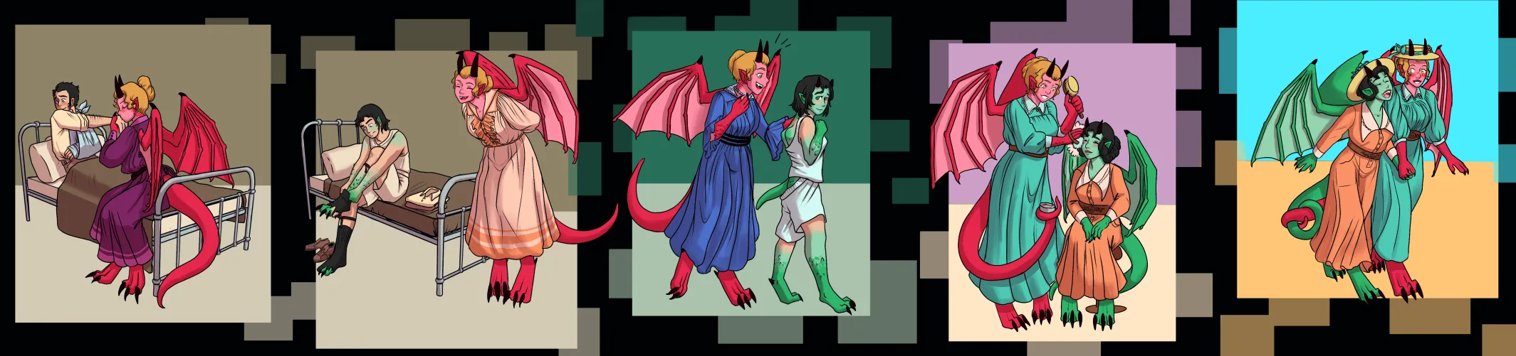 Thumbnail Transforming Dreams: 'Dragonette Kisses by MarzipanRose Human into Dragon Girl TGTF' by aaaac11