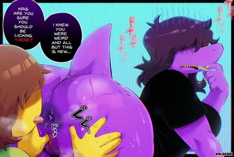 Thumbnail Witness Kris Giving Susie Rim Valavari in UnderTail Adventure