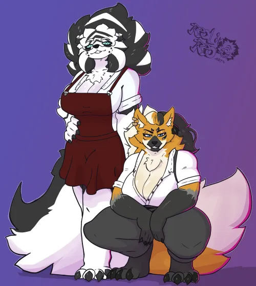 Thumbnail Dazzling Furry Art Commission: Divine Divas Unveiled