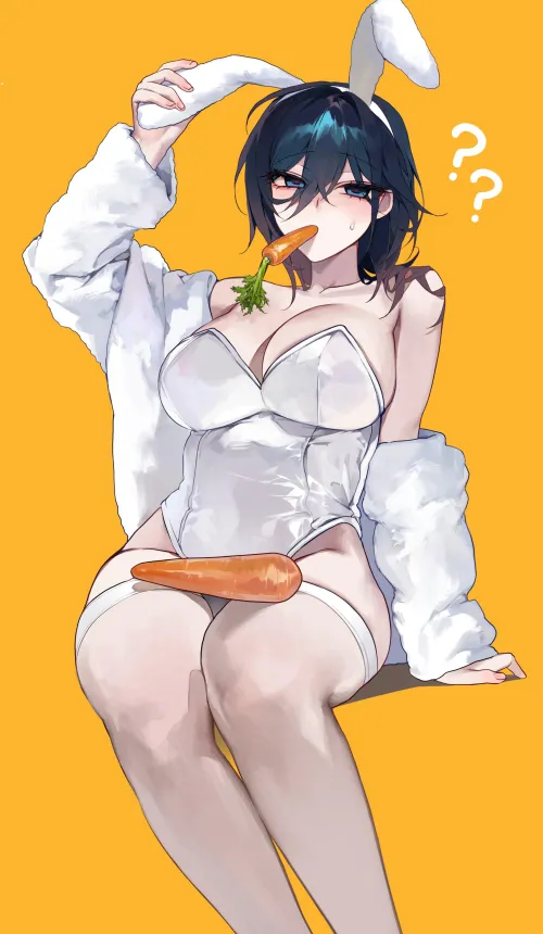 Thumbnail White Bunny Girl: A Stylish Anime Bodysuit Look