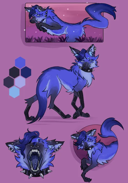 Thumbnail Blu in Recent Commission: Delightful Furry Art by H00NEYMOON