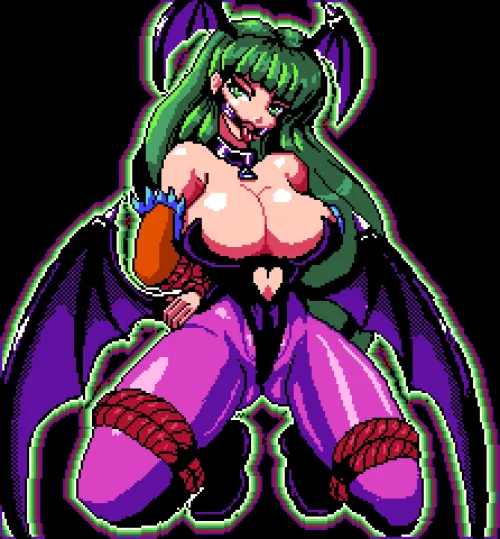 Thumbnail Morrigan's Magic: Puzzleheaded_Car9748's Enchanting PixelArtNSFW