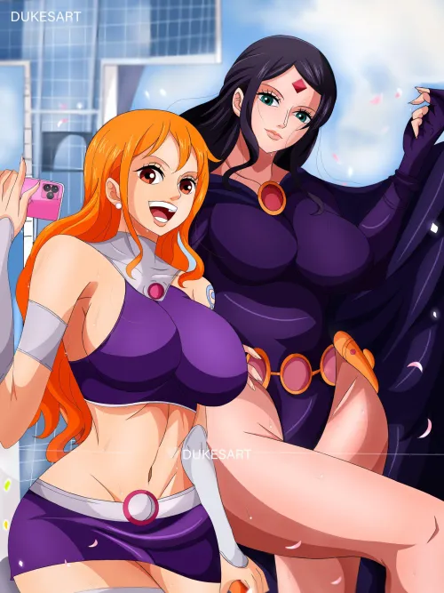 Thumbnail Explore the Crossover of Nami and Robin in brolyssjprimal's funpiece