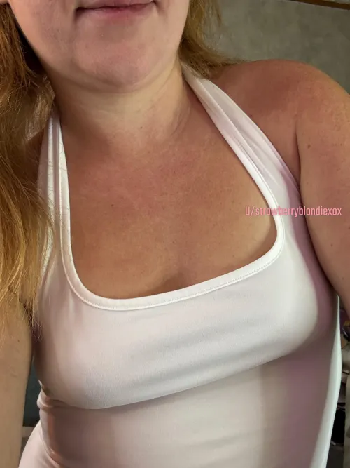 Thumbnail Braless Is Always Better in White by StrawberryBlondiexox - Braless Category