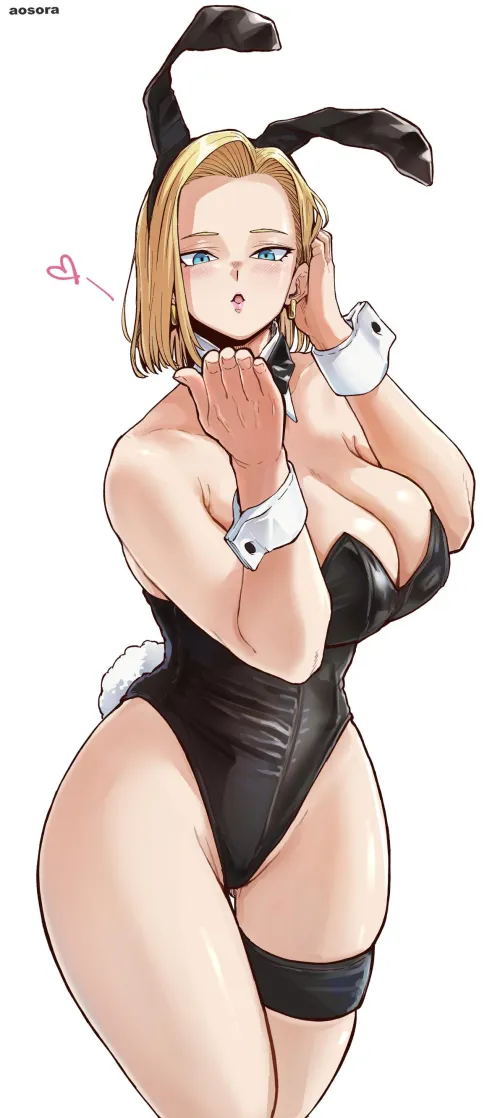 Thumbnail Android 18 as a Bunny Girl Beauty - queshu22's Vision