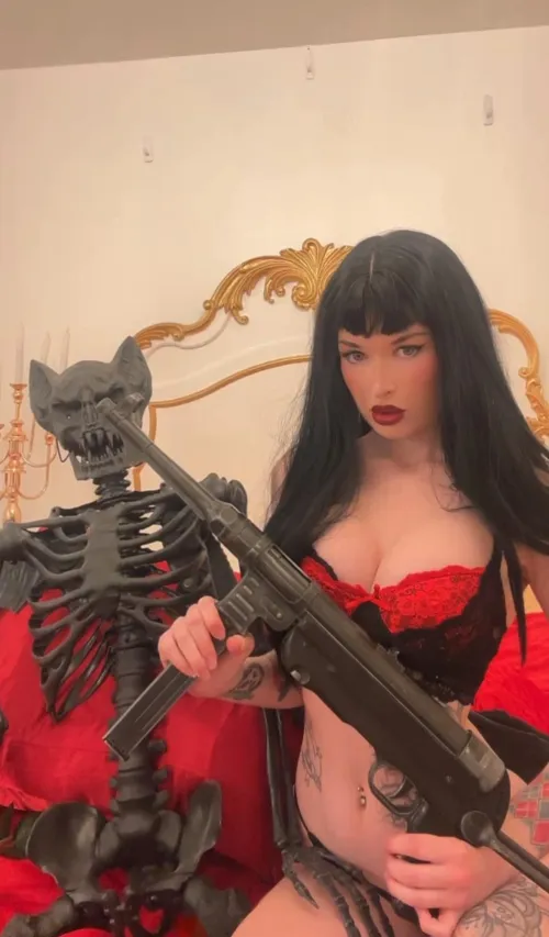 Thumbnail Valentine Wishes for a Gun - Nymph_AlidaLola | Girlswithguns Unique Desire