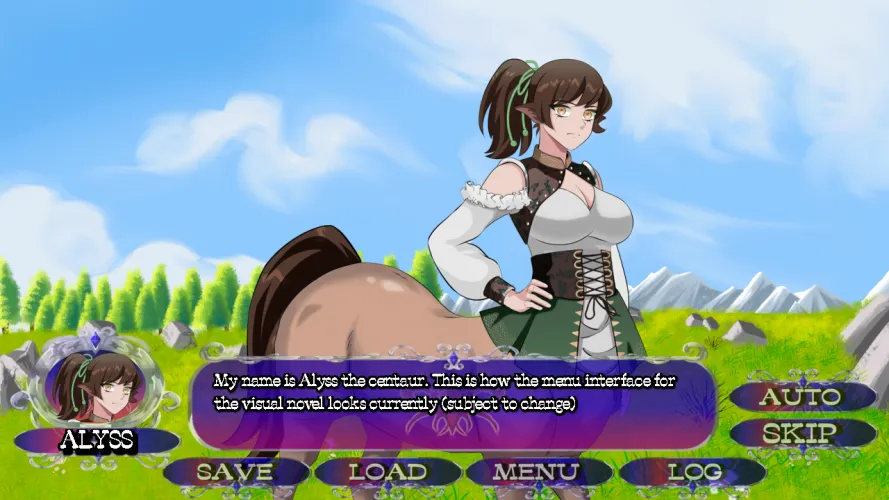 Thumbnail Sneak Peek: NalarisNOCS' Visual Novel Interface | MonsterGirl