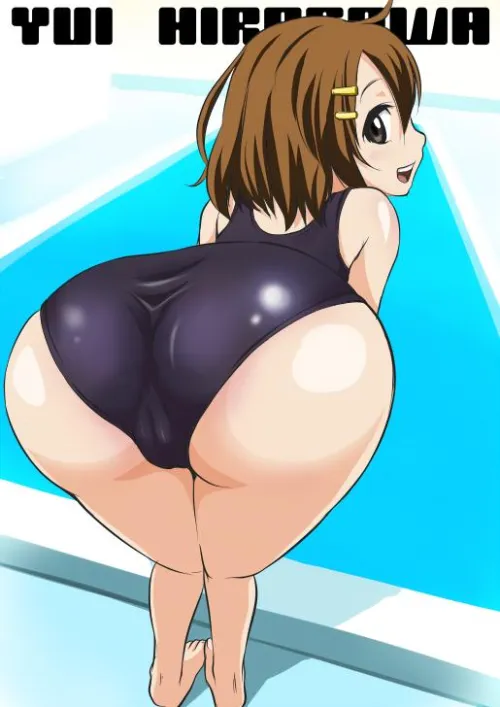 Thumbnail Revealing Yui's Playful Side: School Swimsuit Fun in KOn Takutama by ecchi_neko