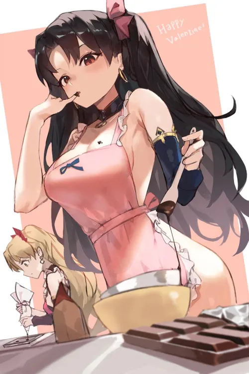 Thumbnail Baking Valentine's Chocolate with AnimeChan39 in ecchi Category