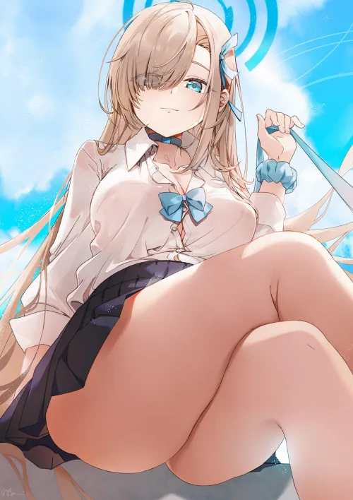 Thumbnail Casual Elegance: 'Sitting with Her Legs Crossed' by marxsander2016 | ecchi