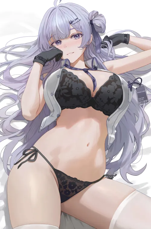 Thumbnail marxsander2016 tantalizes: Black Lingerie and Tempting Midriff Delights in Animemidriff