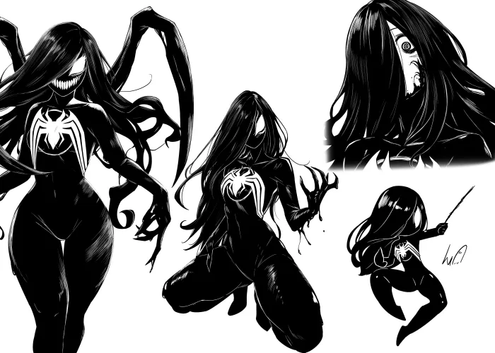 Thumbnail Lughostin's SpiderSadako in Black Suit: MonsterGirl Fun by Able_Health744