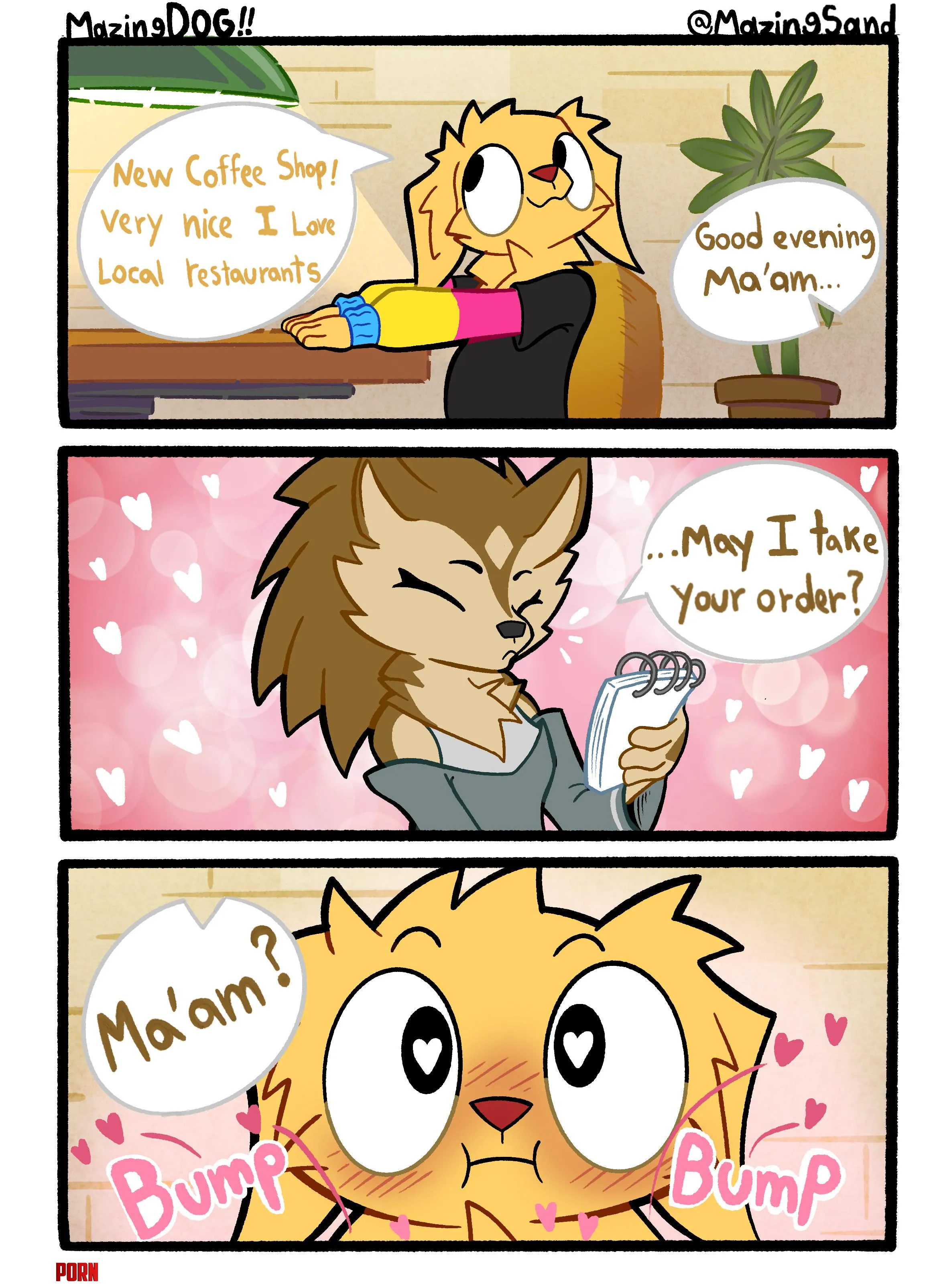 A MazingDOG COMIC The coffee girl crush 2022 repost by me happy valentines by MazingSand